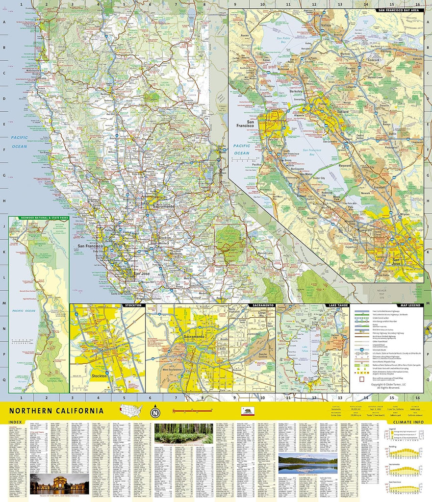 California Northern Folded – National Geographic | Mapworld