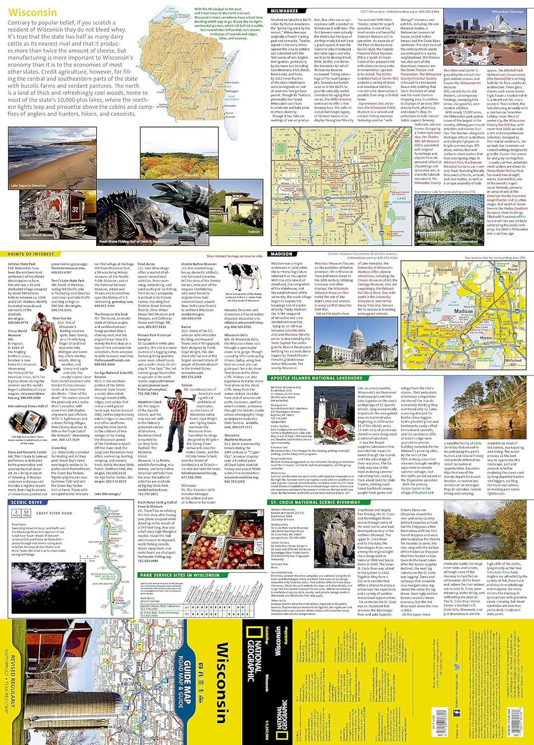 Wisconsin Fun Map Wisconsin tourism map 60 photos - Goodtravelcards.com