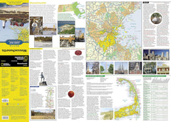 Massachusetts National Geographic Folded Map