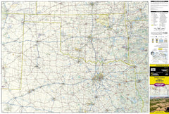 Texas Oklahoma National Geographic Folded Map