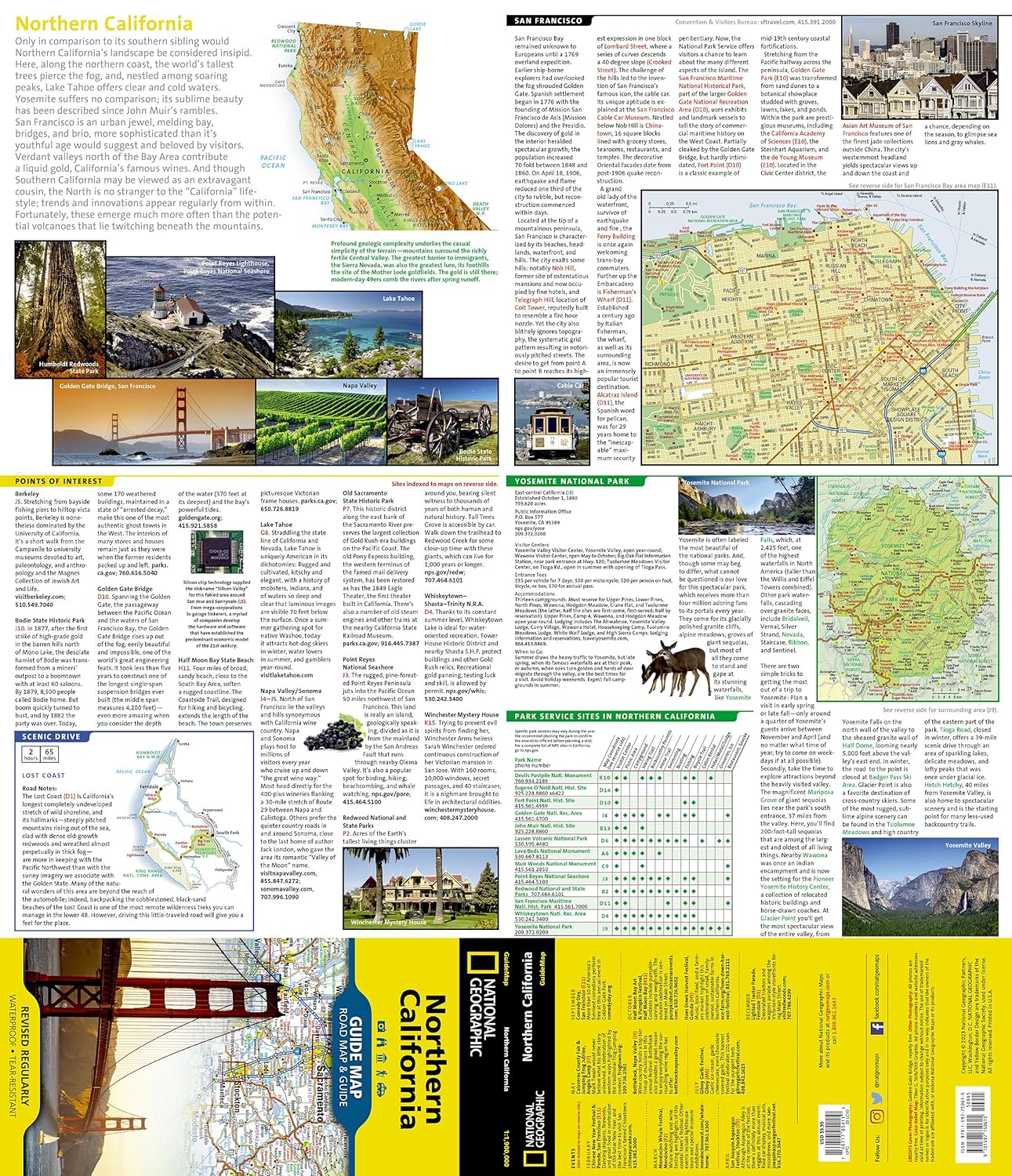 California Northern Folded – National Geographic | Mapworld