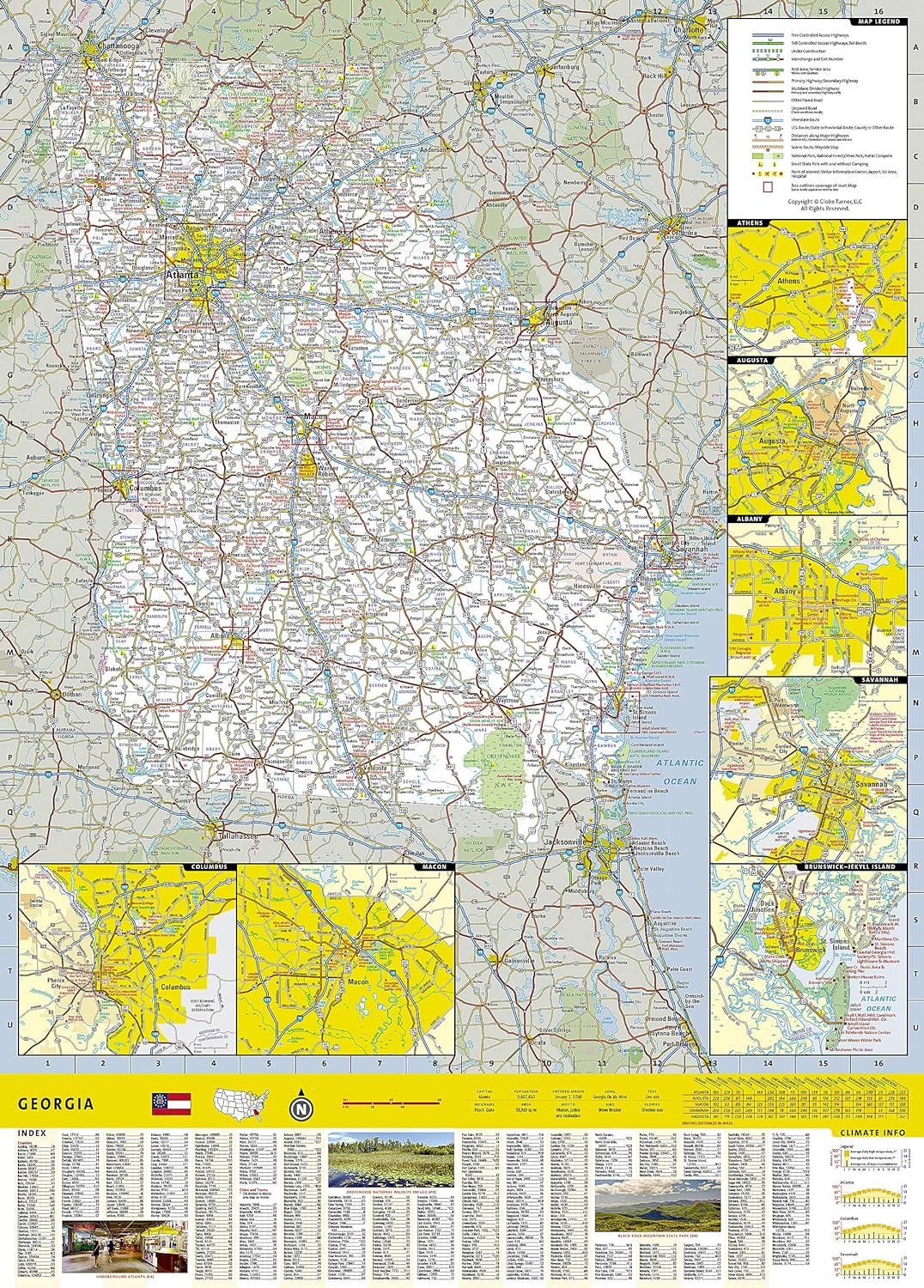 Georgia National Geographic Folded Map