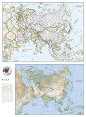 Asia National Geographic Folded Map