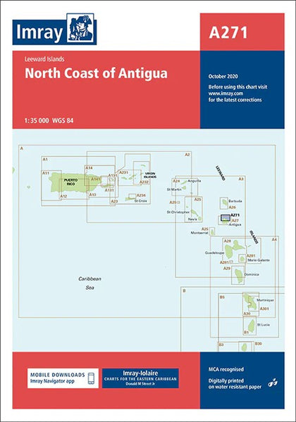 Antigua North Coast Imray Chart — Imray nautical chart