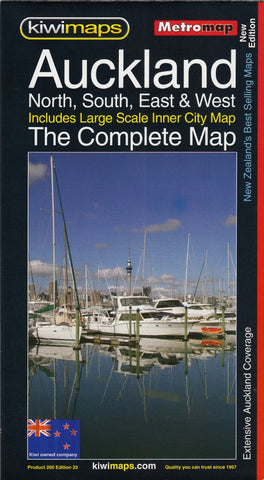 Auckland Complete New Zealand Kiwimaps Folded Map
