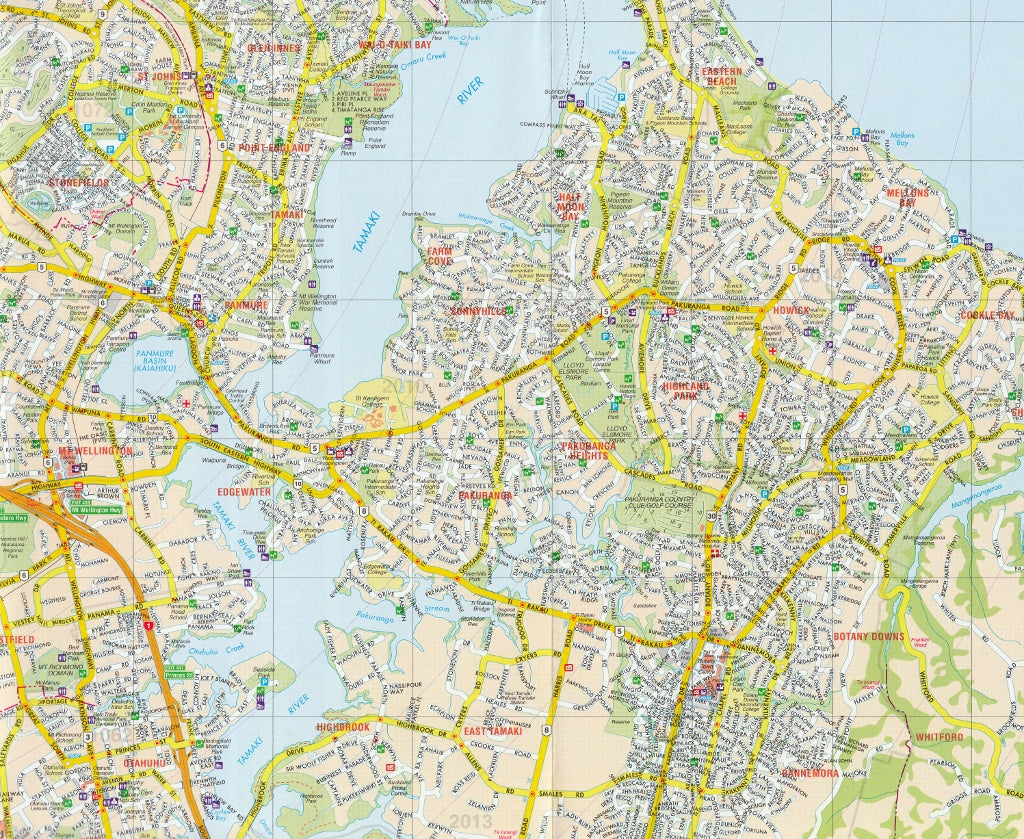 Auckland Map. Simple Auckland Complete New Zealand Kiwimaps Folded Map | Mapworld
