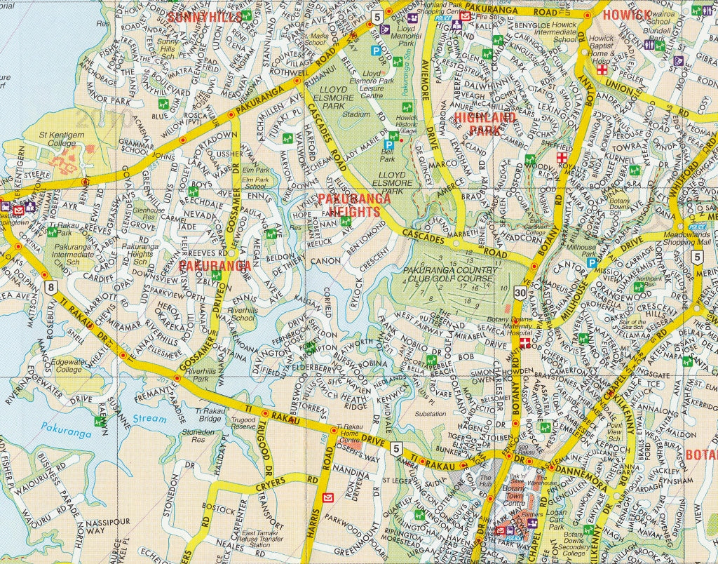 Auckland Map. Simple Auckland Complete New Zealand Kiwimaps Folded Map | Mapworld