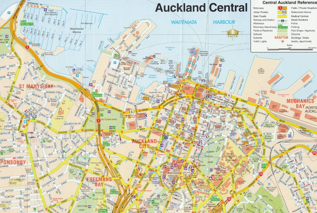 Auckland Map. Simple Auckland Complete New Zealand Kiwimaps Folded Map | Mapworld