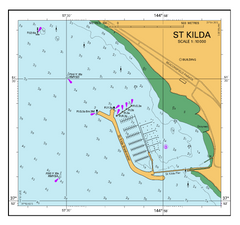 AUS 155 - Approaches to Port of Melbourne Nautical Chart
