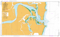 Nautical map of Clarence River Approaches with waterways and land features.