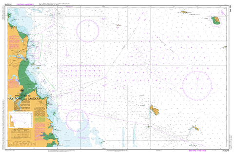 AUS 249 - Approaches to Hay Point and Mackay Nautical Chart