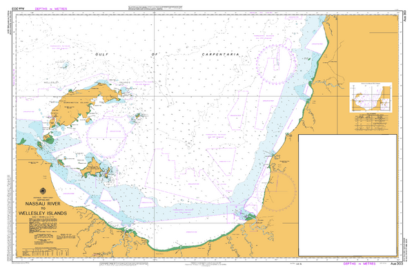 AUS 303 - Nassau River to Wellesley Islands Nautical Chart