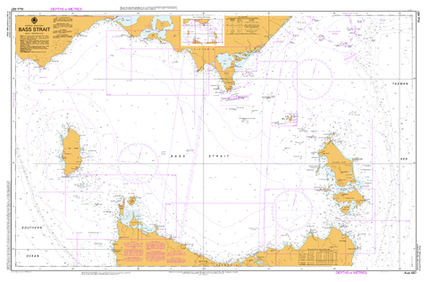 AUS 487 - Australia - South Coast - Bass Strait Nautical Chart