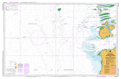 AUS 700 - Western Approaches to Torres Strait Nautical Chart