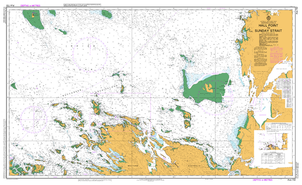 AUS 732 - Hall Point to Sunday Strait Nautical Chart