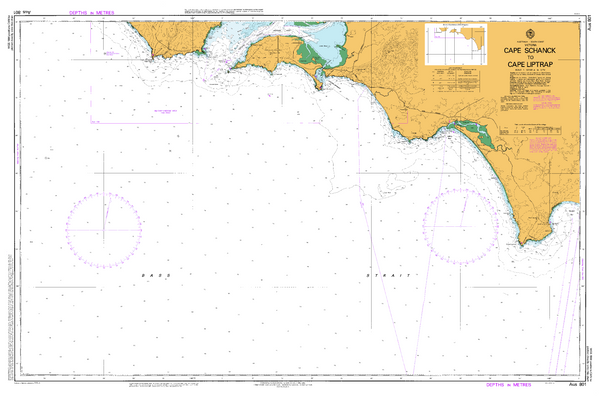 AUS 801 - Cape Schanck to Cape Liptrap Nautical Chart