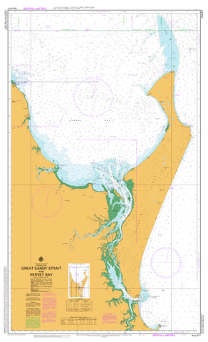 AUS 817 - Great Sandy Strait and Hervey Bay Nautical Chart