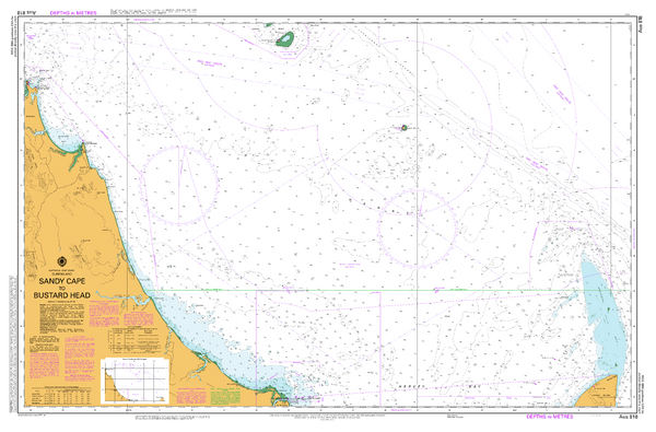 AUS 818 - Sandy Cape to Bustard Head Nautical Chart