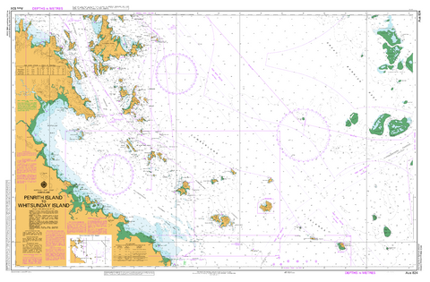 AUS 824 - Penrith Island to Whitsunday Island Nautical Chart