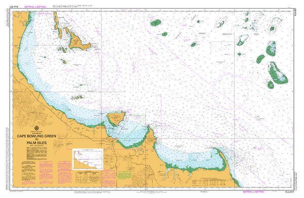 AUS 827 - Cape Bowling Green to Palm Isles Nautical Chart
