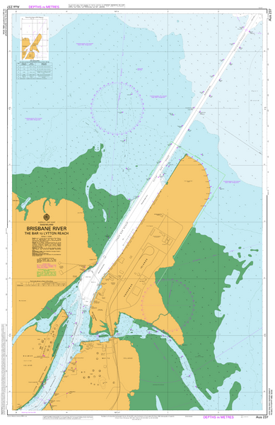 AUS 237 - The Bar to Lytton Reach Nautical Chart