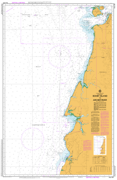 AUS 301 - Booby Island to Archer River Nautical Chart