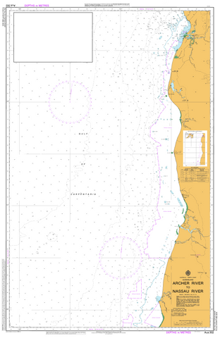 AUS 302 - Archer River to Nassau River Nautical Chart