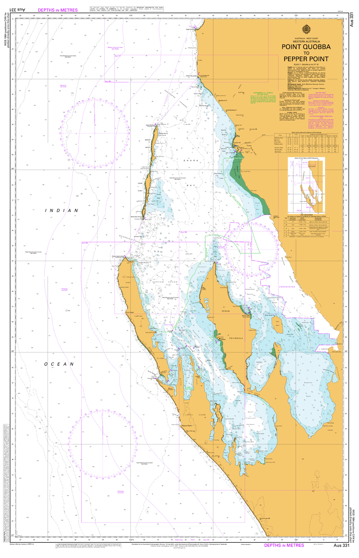 AUS 331 - Point Quobba to Pepper Point Nautical | Mapworld