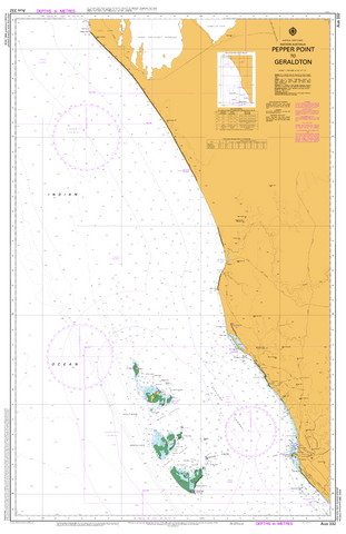 AUS 332 - Pepper Point to Geraldton Nautical Chart