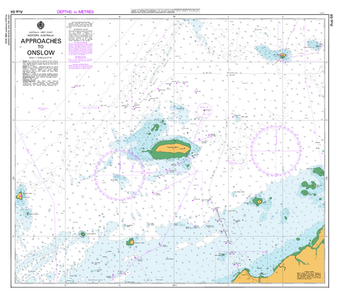 AUS 64 - Approaches to Onslow Nautical Chart