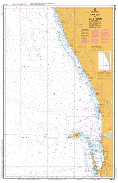 AUS 754 - Lancelin to Cape Peron Nautical Chart