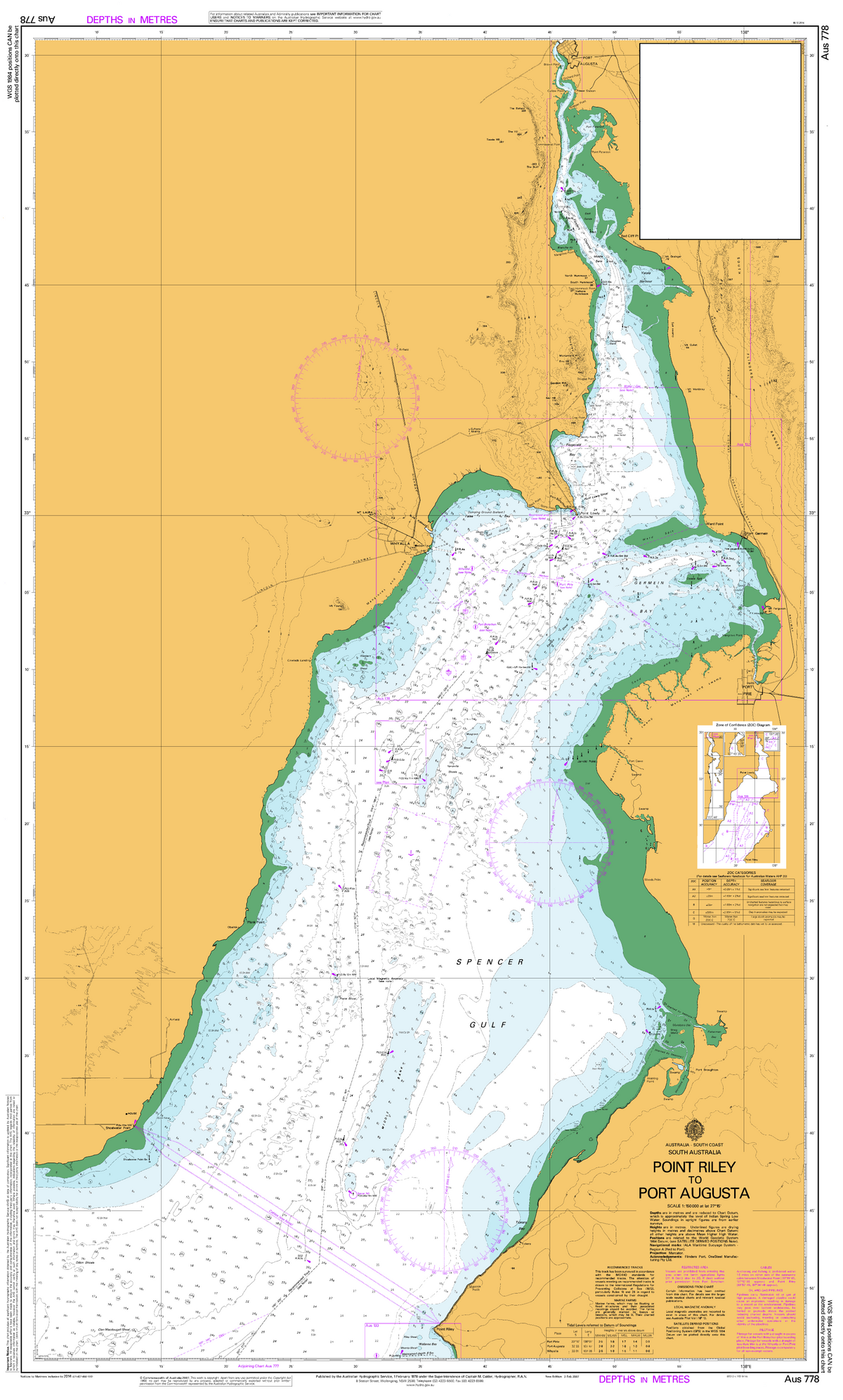 AUS 778 - Point Riley to Port Augusta Nautical | Mapworld