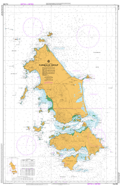 AUS 800 - Furneaux Group Nautical Chart