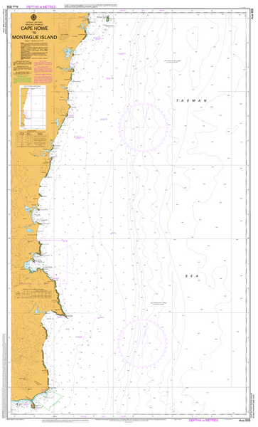 AUS 806 - Cape Howe to Montague Island Nautical Chart