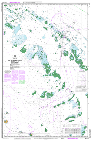 AUS 821 - Hydrographers Passage Nautical Chart