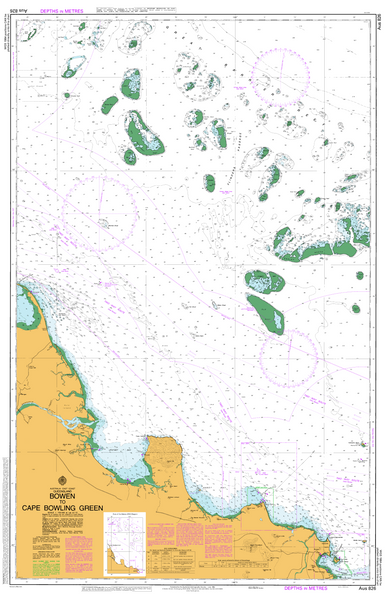 AUS 826 - Bowen to Cape Bowling Green Nautical Chart