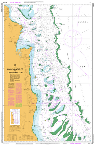 AUS 834 - Claremont Isles to Cape Weymouth Nautical Chart