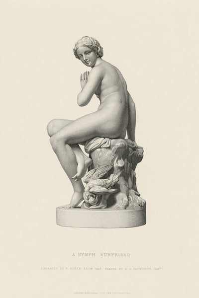 A nymph surprised (1886) by Edgar George Papworth
