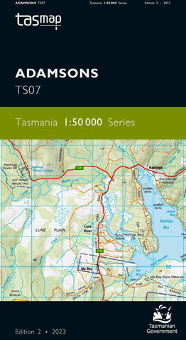 Adamsons 1:50,000 Topographic Map – Tasmania