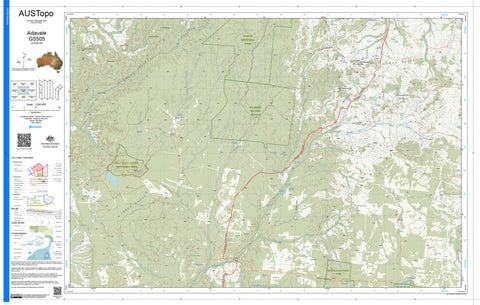 Adavale G5505 AUSTopo 1:250,000 Map