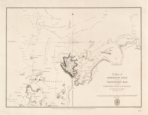 Admiralty Gulf & Vansittart Bay — North-West Coast of Australia (1818–1826) wall map | Mapworld