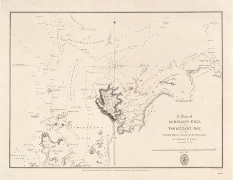 Admiralty Gulf & Vansittart Bay — North-West Coast of Australia (1818–1826) wall map | Mapworld