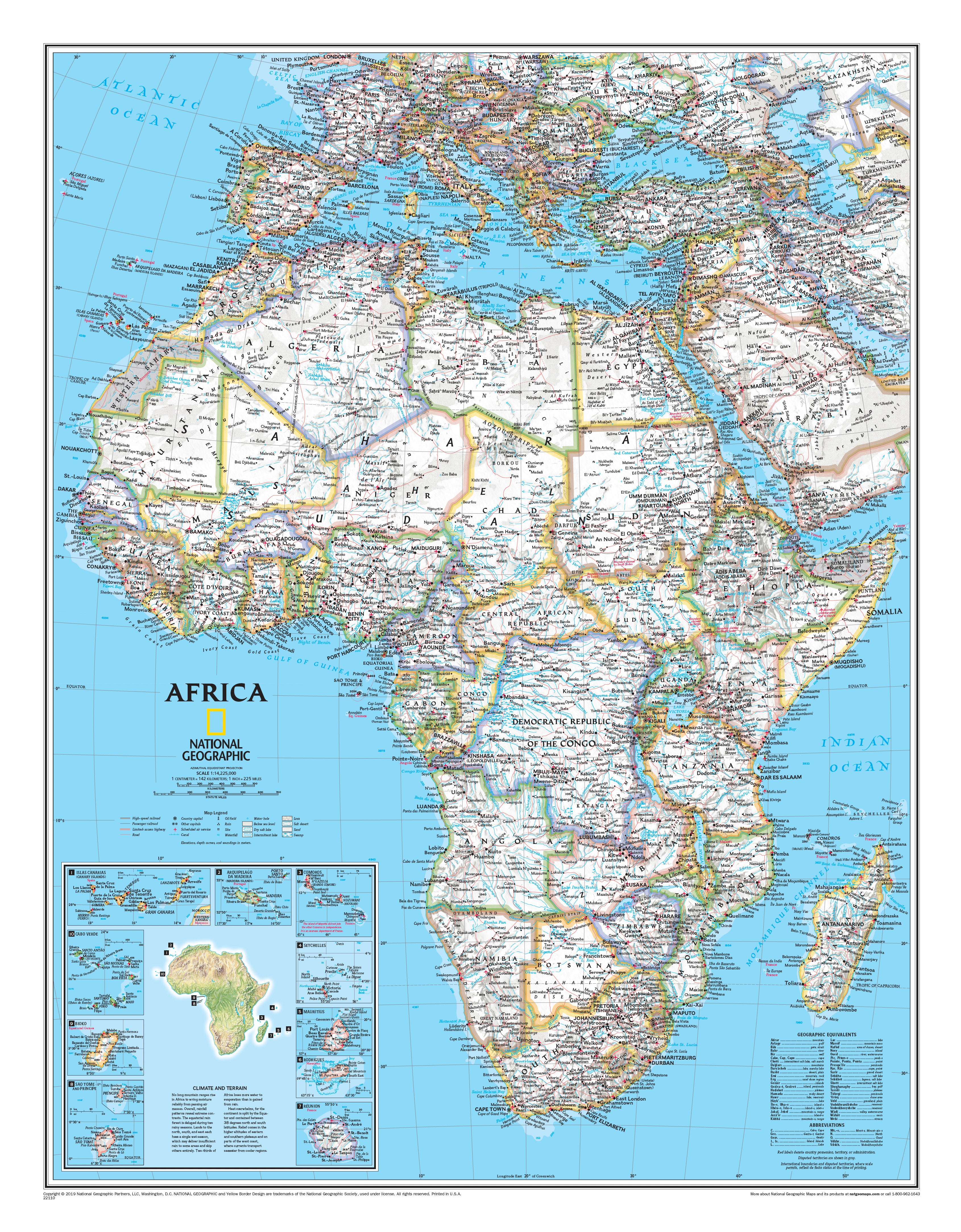 Africa NGS Wall Map, Buy Wall Map of Africa Mapworld