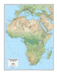 Africa Physical National Geographic 559 X 711mm Wall Map