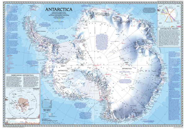 Antarctica 1987 Wall Map – National Geographic | Mapworld