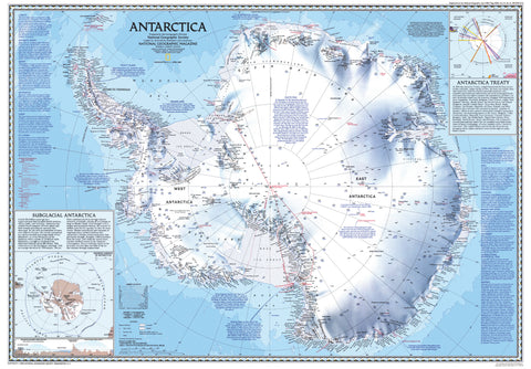 Antarctica 1987 Wall Map – National Geographic | Mapworld