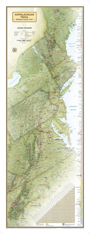 Appalachian Trail Wall Map by National Geographic