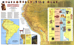 Archaeology of South America - Published 1982 by National Geographic — historic National Geographic map print