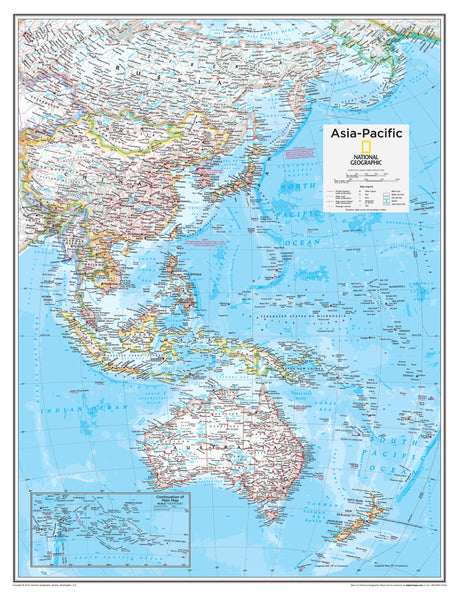 Map of Asia-Pacific region with labeled countries and boundaries.