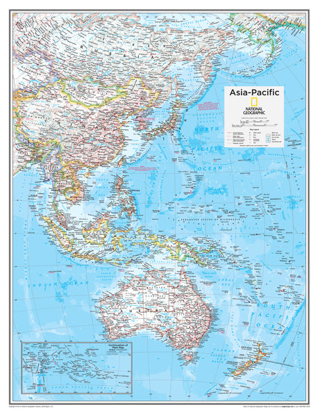 Map of Asia-Pacific region with National Geographic logo